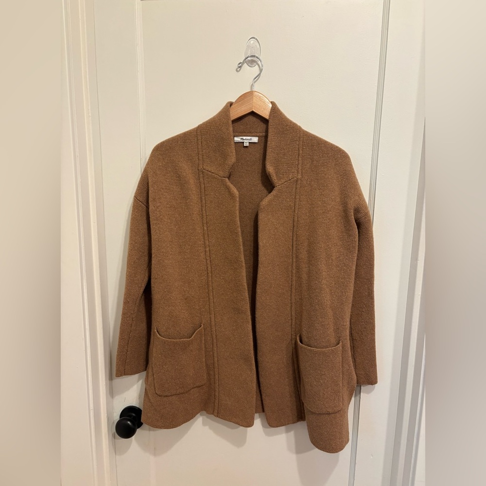 Madewell Brown Open-Front Blazer Merino Wool XXS